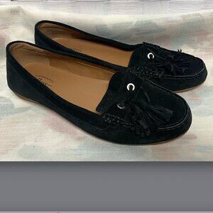 Black Suede Tassel Suede Loafers by G.H. Bass Size 7.5M